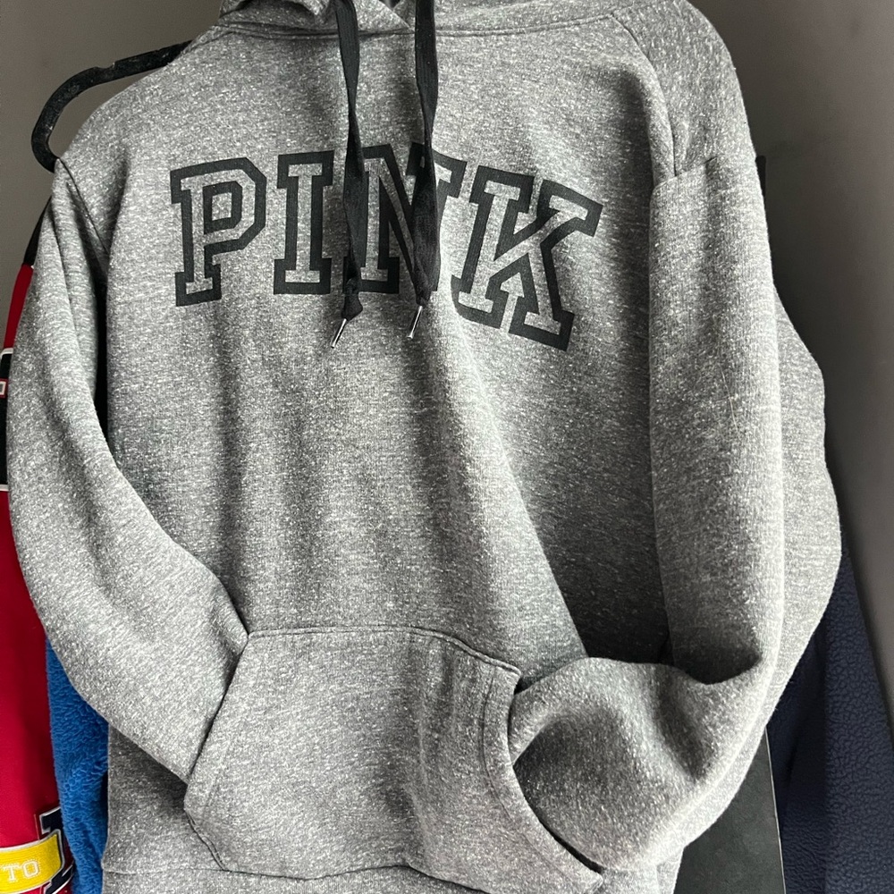 PINK Gray Hoodie